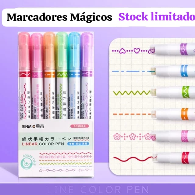 MARCADORES MAGICOS 2 Pack C/U 6 marcadores